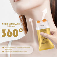 Neyeau Ah-8 Firming Neck Cream,Tighten and Lift Neck Cream with Double Roller Massage for Saggy Skin, Reduces Wrinkles, Fine Lines & Double Chin