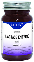Quest Lactase Enzyme 200mg Lactose Intolerance Relief. 2000 ALU Fast Relief Dairy Enzymes Digestive Supplement to Prevent Gas, Bloating & Diarrhoea. Dairy, Gluten Free & Vegan (2 Pack x 30 Tablets)