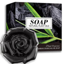 YUYUE-YY Bamboo Charcoal Soap Handmade Soap Bar Natural Soap, Facial Soap Bar Cleanser Suitable for All Skin Types, Deep Cleansing Face & Body Cleansing, Hydrating Moisturising Exfoliating Vegan&Residue-Free
