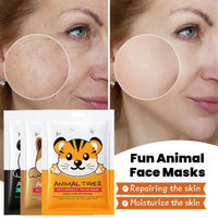Ruojiar 3Pcs Face Masks Skincare,Sheet Mask Set,Fun Animal Printed Sheet Face Mask,Hydrating & Nourishing Face Masks Beauty,Moisturising Face Masks,Hydrating Anti Aging Face Masks Set,Overnight Face Mask