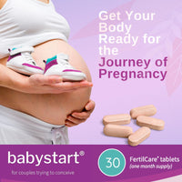 Babystart Fertility Supplements for Women - FertilCare 30 Tablets, 1 Month Supply, Prenatal vitamins and Minerals including Folic Acid, Vitamins B, C, D, E for Conception and Nutritional Support