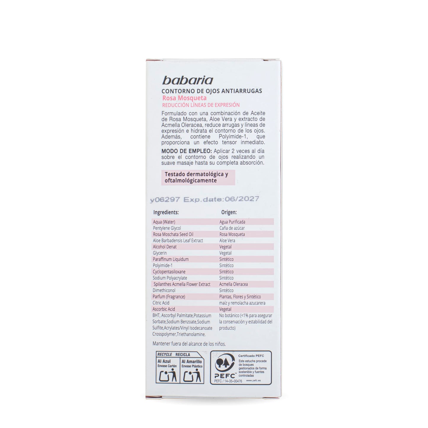 Babaria Rosa Mosqueta/Musk Rose Oil Eye Line Serum 15ml