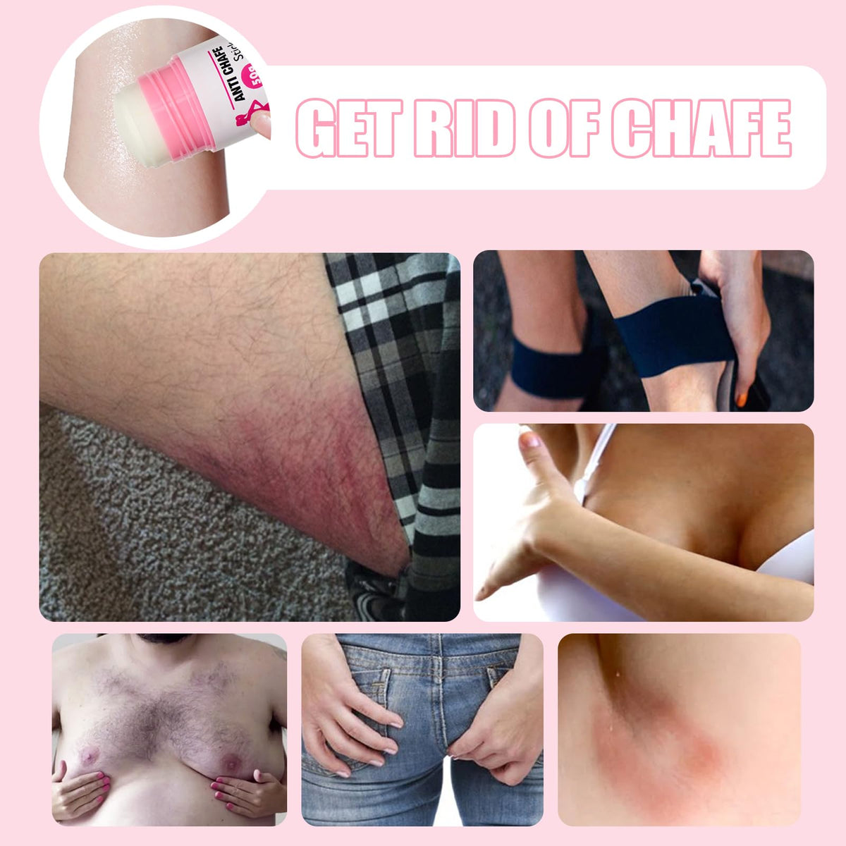 Shengqialun Anti Chafing Balm, 50g Anti Chafe Cream For Running & Cycling