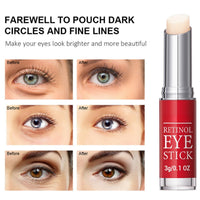 SingHao Retinol Eye Stick,Retinol Eye Cream for Dark Circles,Under Eye Cream Anti Aging,Eye Cre/am for Puffiness,Reducing Fine Lines,E/ye Balm Stick,E/ye Brightener Sti/ck,Smoothens Wrinkle E/ye Cre/am