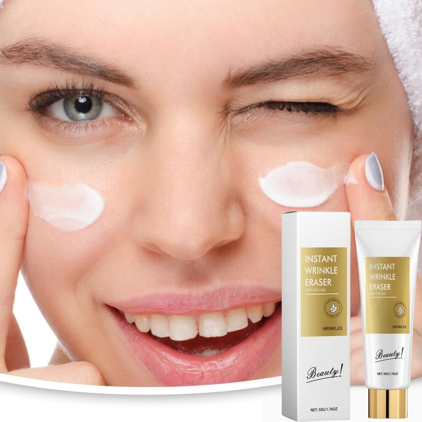 Xunzhi Instant Wrinkle Eraser,Skips the Line Instant Wrinkle Eraser Face Cream,Instant Wrin/kle Remover Serum Fir/ming Lotio/n,Firmin/g Peptides Lotion Se/rum,Firmi/ng Seru/m,Skin Tightening Cream