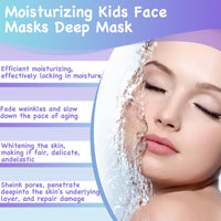 Asheyya 7 Pcs Kids Face Masks, Hydrating Nourishing Fruit Face Mask for Girls for All Skin Types