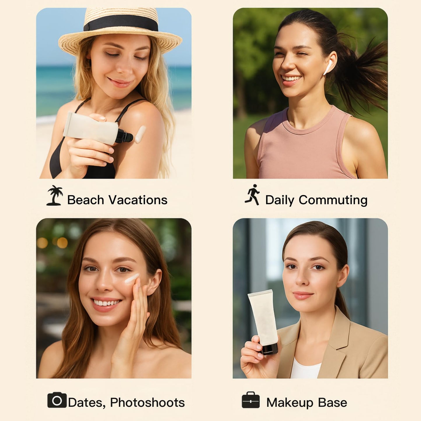 Tallow Sunscreen - Sun Cream SPF 50 with Grass-Fed Beef Tallow & Beeswax, Lightweight Moisturizing Protection for Face & Body
