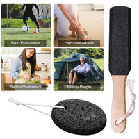 Natural Pumice Stones for Feet, Premium Exfoliator & Foot File,Foot File Callus Remover Foot Cracked Heels,Dead Skin,Hard Skin (Black)