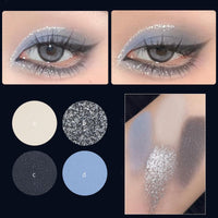 GEEWHILE Black Eyeshadow Palettes, Smoky Eye Shadow Pallets For Women, Long Lasting 9 Colors Shimmer & Matte Eyeshadow Make-Up Palettes, Highly Pigmented Black Silver Gray White Eyeshadow