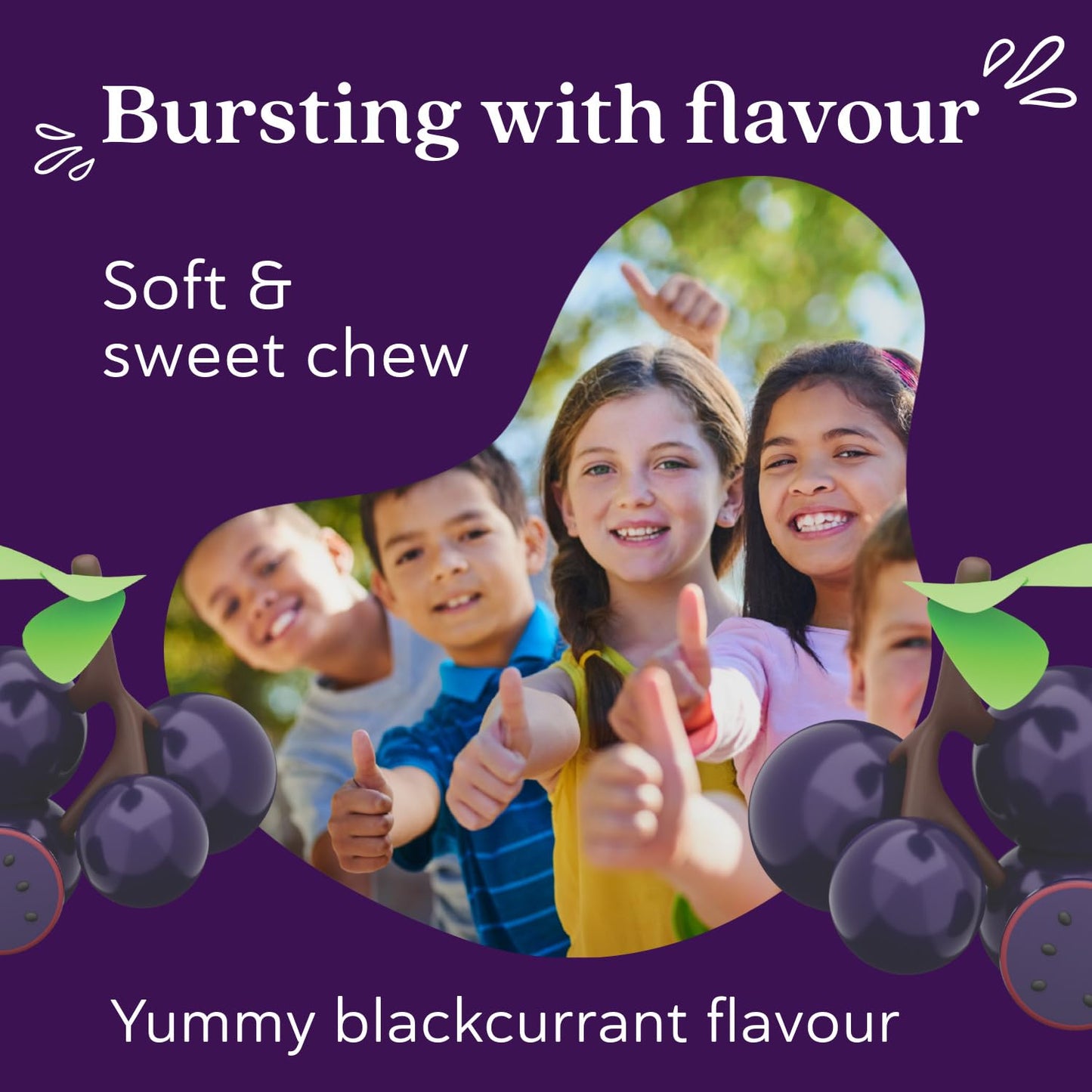 Active Iron Kids Chews, with Iron & Vitamin D, Blackcurrant Flavour, 30 Day Supply