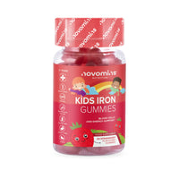 Kids Iron Gummies – Iron Supplement for Kids – Energy & Immune System – Vegan - 1 Month Supply - Kids Vitamins – 30 Chewable Kids Vitamins – Childrens Iron – Kids Iron Gummies by Novomins