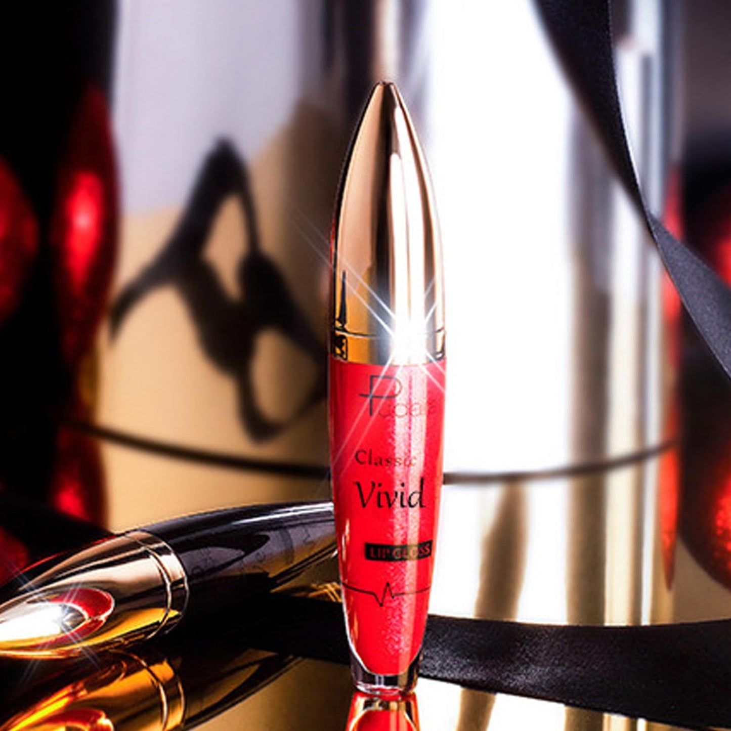 GEEWHILE Metallic Lip Gloss Glitter Lipstick Black Metallic Lipsticks Diamond Shimmer Matte Liquid Lipstick Waterproof Long Lasting Sparkly Metallic Black Lip Gloss Matte Metallic Lip Gloss for Women Girls