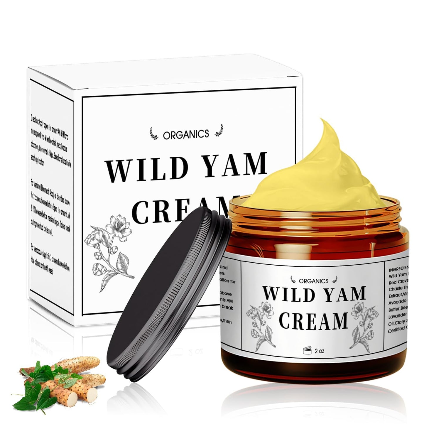 Allony Wild Yam Cream, Annas Wild Yam Cream for Menopause Organic, Wild Yam Cream Hormone Balance, Moisturizing and Nourishing,Use on the Whole Body(60ml)