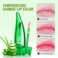 Aloe Vera Lip Balm, Magic Colour Changing Lipstick Long Lasting Lip Balm Set Lips Moisturizer Aloe Vera Lip Stick for Women Girls (3Pack Lip Oil)