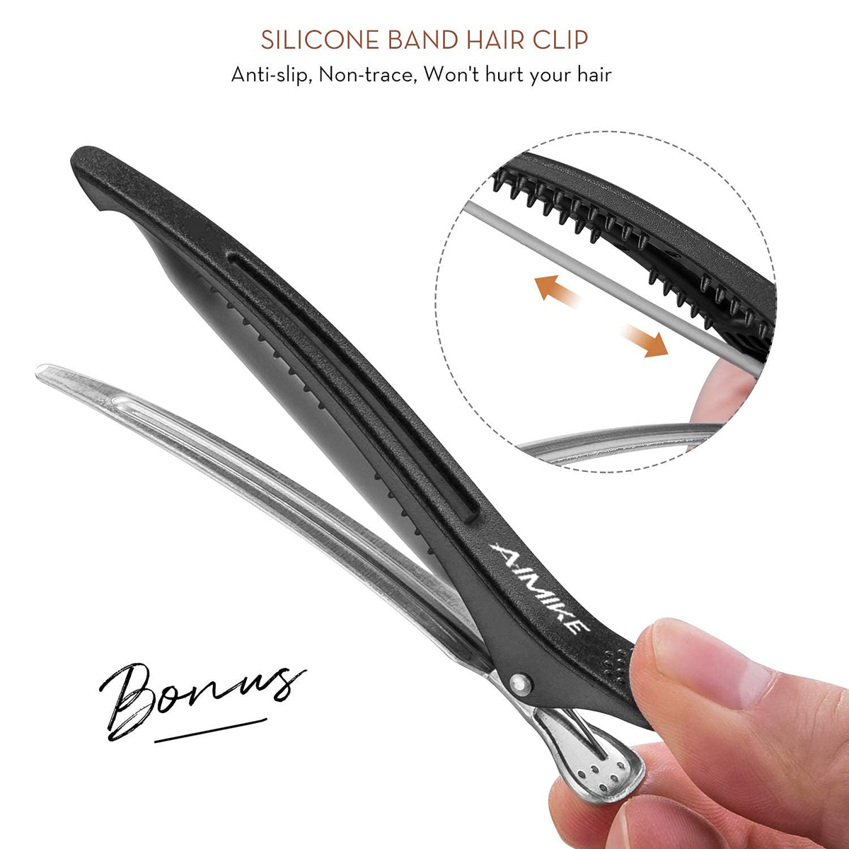 AIMIKE Round Hair Brush, Nano Thermal Ceramic & Ionic Tech Round Brush, Blow Dry Hair Brush with Boar Bristles, Barrel Brush for Styling, Curling, Add Volume & Shine (2.9 inch, Barrel 1.7 inch)