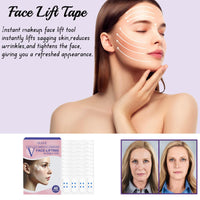 Jinjiar 40PCS Face Lift Tape,Face Lift Tape Invisible,Face Lift Tapes for Facial Wrinkles Reduction, Waterproof Elasticity Face Tape,Anti Wrinkle Patches,Face Tapes for Lifting Sagging Skin,Beauty Face Tape