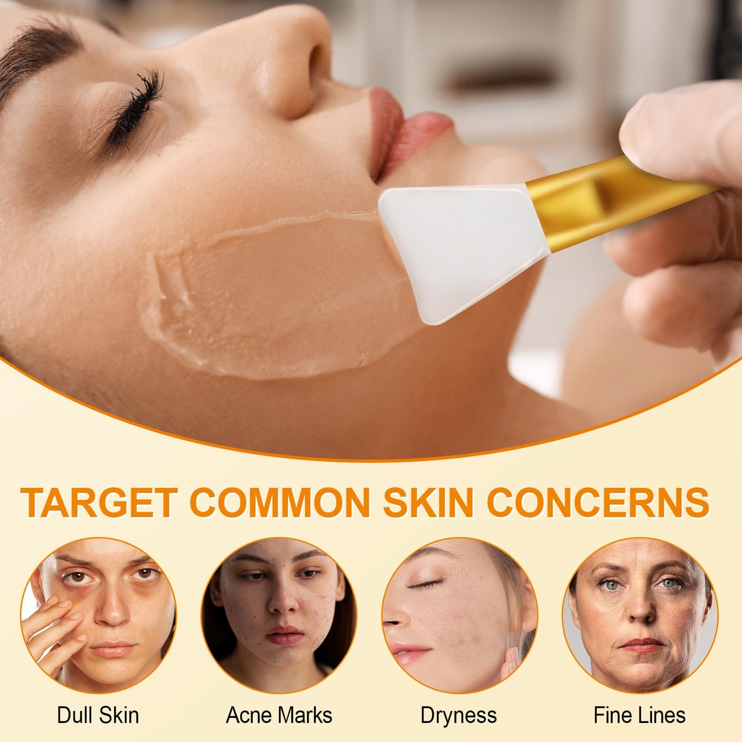 ThamGlow Turmeric Collagen Night Wrapping Mask, Kojic Acid Turmeric Collagen Mask Overnight Peel Off Face Masks - Brightening Face Treatment For Glowing Skin, Hydration Boost & Even Tone, Korean Skincare