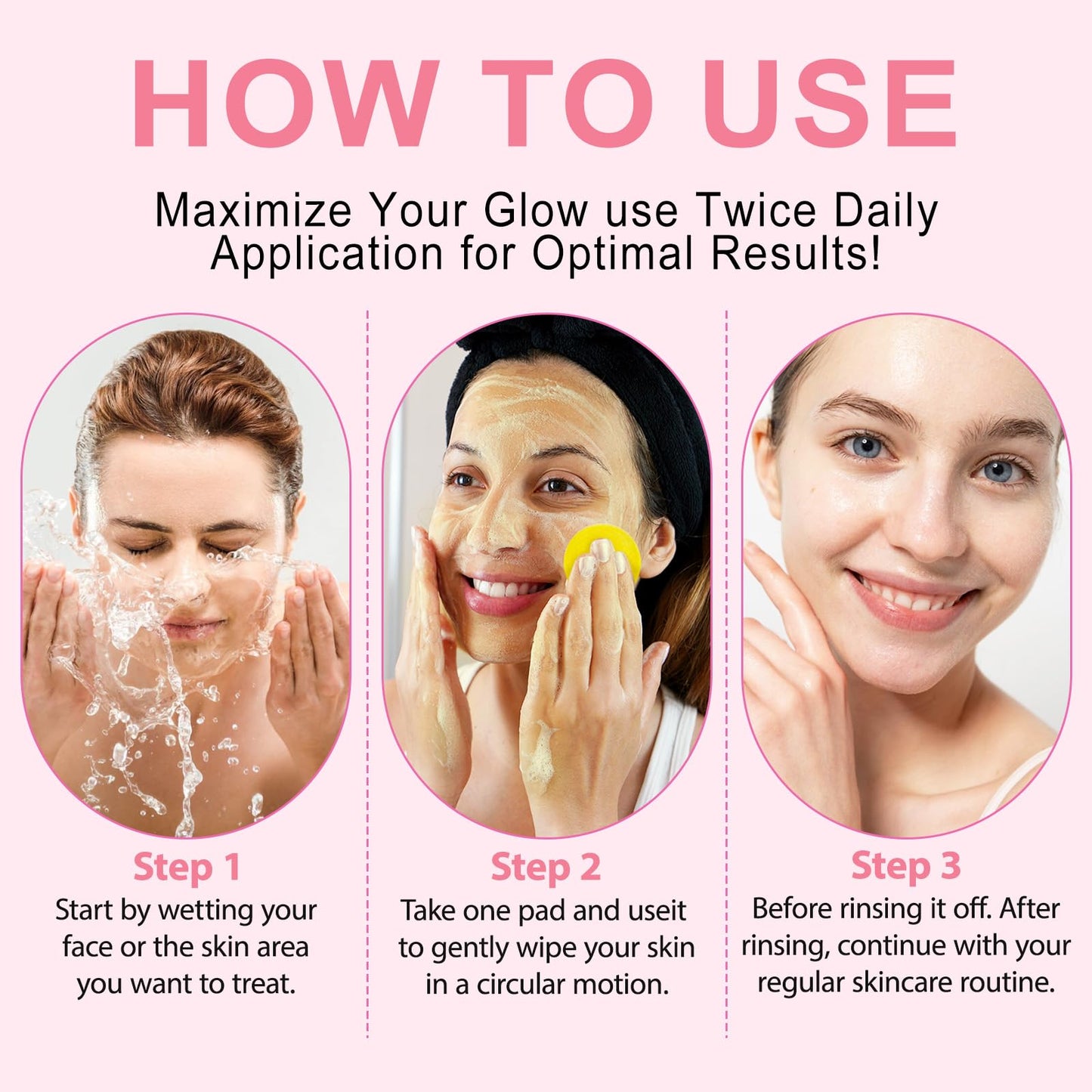 Buyourtaste Kojic Acid and Turmeric Pads 50Pcs, Turmeric Kojic Acid Cleaning Pads, Turmeric Face Pad, Turmeric Exfoliating Foaming Pads, Facial Sponges for Cleansing, Fade Acne, Dark Spots, Hyperpigmentation (1)