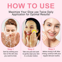 Buyourtaste Kojic Acid and Turmeric Pads 50Pcs, Turmeric Kojic Acid Cleaning Pads, Turmeric Face Pad, Turmeric Exfoliating Foaming Pads, Facial Sponges for Cleansing, Fade Acne, Dark Spots, Hyperpigmentation (1)