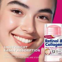 Retinol & Collagen Stick for Face Neck Firming Cream, Moisture Glow Multi Balm Stick, Collagen Face Cream for Anti Wrinkles, Retinol Sticks, Neck Tightening Cream, Moisturizing, 40g