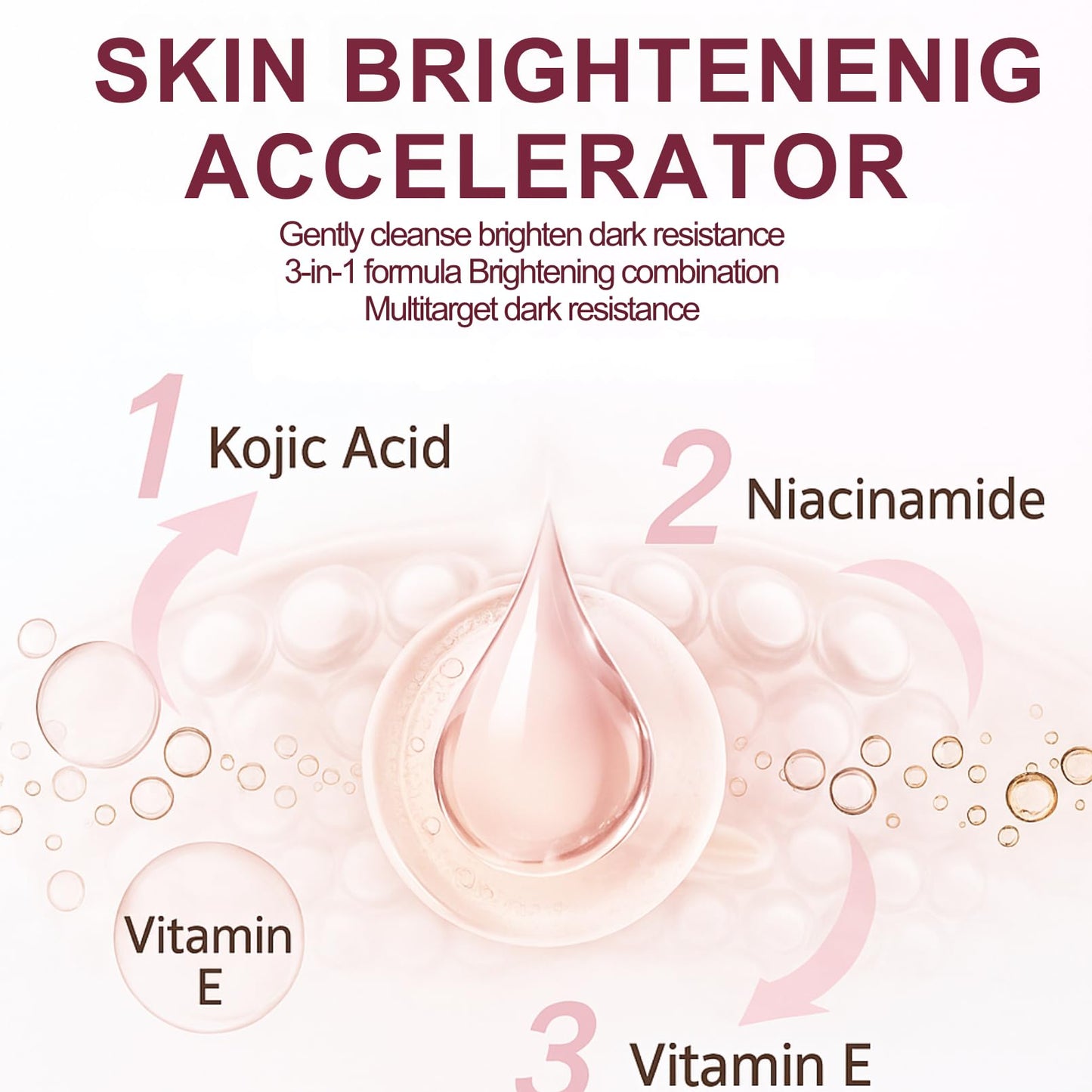 Vitamin B3 Body Oil Gel, Essential Oils for Dry Skin, Body Oil for Women & Girl, Massage Oil for Face & Body Skin Care, Daily Brightening Body Lotion Gel Hydrating, Brightening & Gua Sha