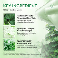 IZBEAUVO Heartleaf 70 Soothing Collagen Mask, Deep Collagen Face Mask Overnight, 5 PCS Hydration Korean Face Mask Glass Skin, Skin Care Beauty Masks for Soothing & Hydration & Anti Wrinkles for Sensitive Skin