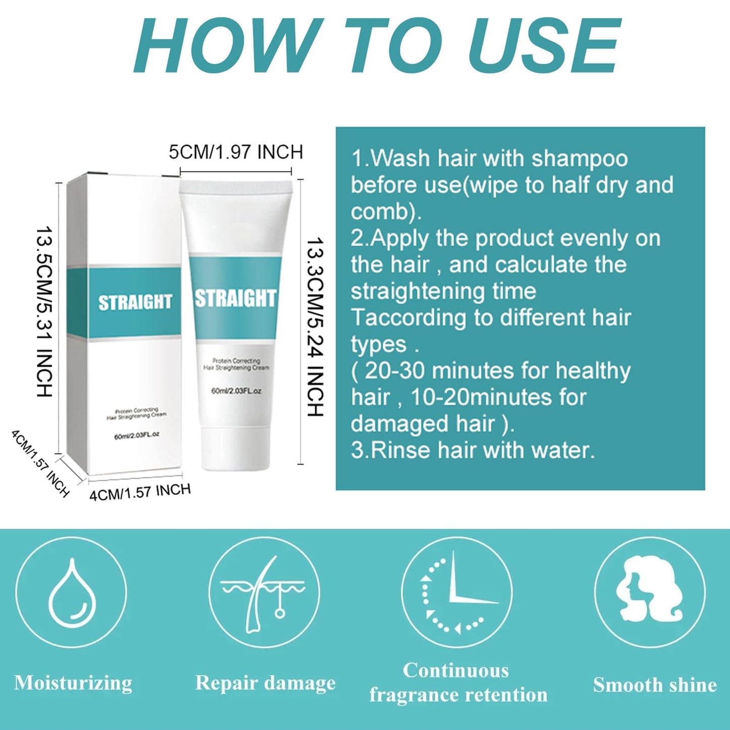 DMQ Hair Straightening Cream,Hair Gloss Hair Cream For Women,Collagen Hair Mask, Hair Protein Correcting,Anti Frizz Moisturiser for Curly Straight Dry Damaged & Frizzy Hair