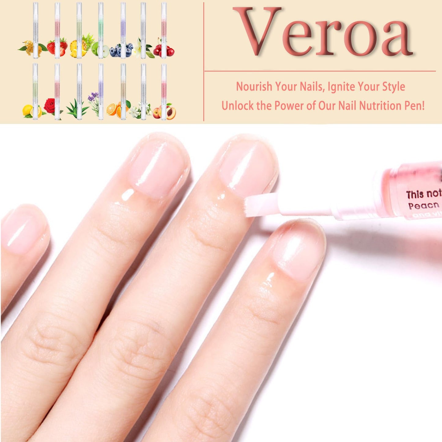 Veroa 14Pcs Cuticle Oil Pen With Soft Brush Cuticle Oil for Nails