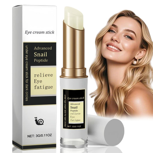 SingHao Snail Peptide Eye Cream Stick,Anti-Aging E/ye C/ream for Puffiness,Collagen Anti Wrinkle Ey/e Balm S/tick,Ey/e Serum Stick for Eye Bags,Under Ey/e Cream,Anti Wrinkle E/ye Cream,Eye Bag Balm for Woman