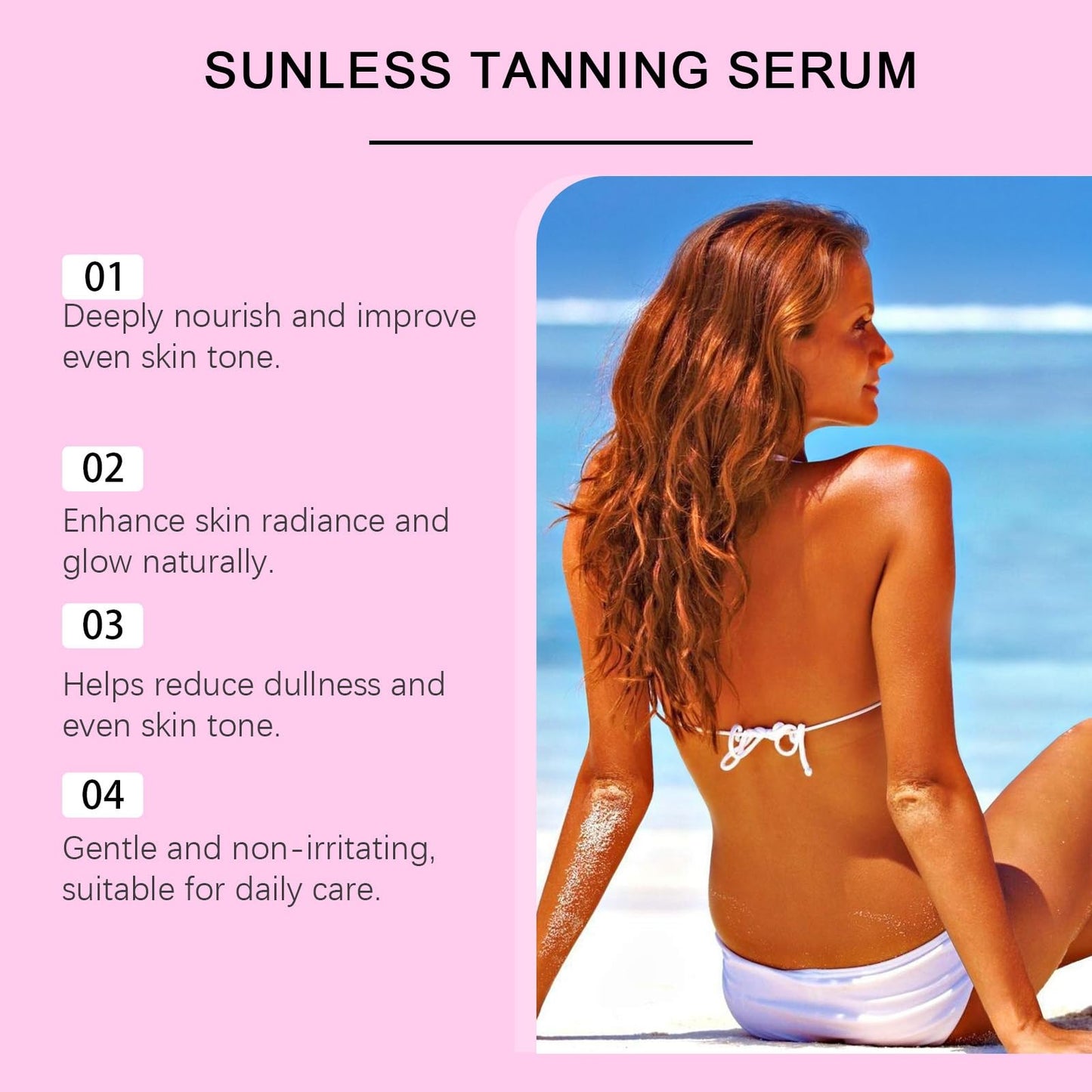 Jinjiar Sunless Tanning Drops,Melanin Glow Drops for Face and Body,Sunbed Tanning Accelerator,Sunbed Cream Accelerator,Self Tan Moisturiser,Promotes Natural Skin Tone,Nourishing and Moisturizing
