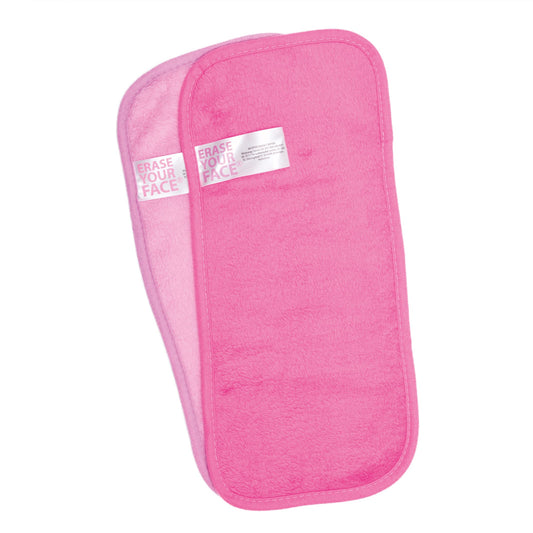 ERASE YOUR FACE Erase Your Face Infusions 2 Pack of Reusable Make Up Remove Face Cloths - Hyaluronic Acid or Collagen (Collagen Infused), Multicoloured