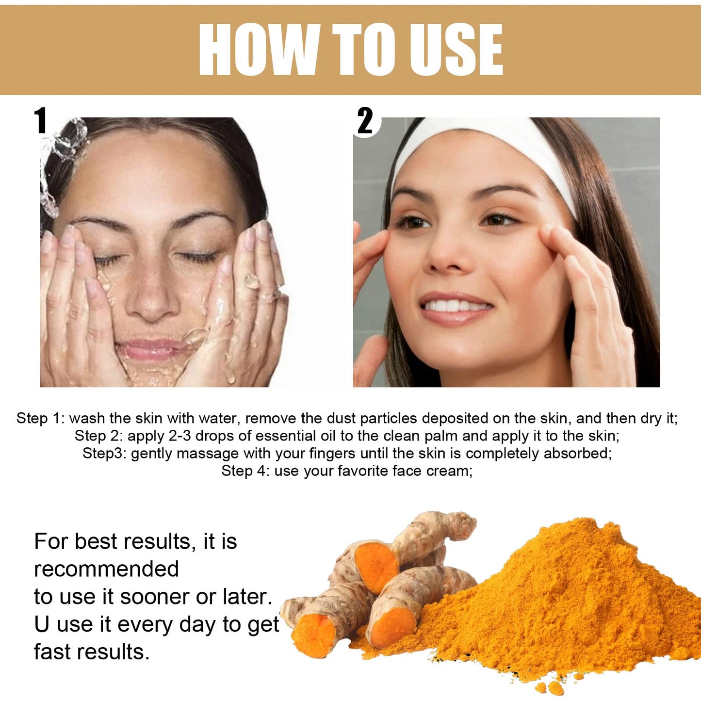 Turmeric Serum Dark Spot Removal, Ksndurn Turmeric Face Serums Oil, Turmeric Dark Spot Corrector Serum for Face & Body, Heals Scars, Moisturizing, Skin Brightening Serum for Dark Spots