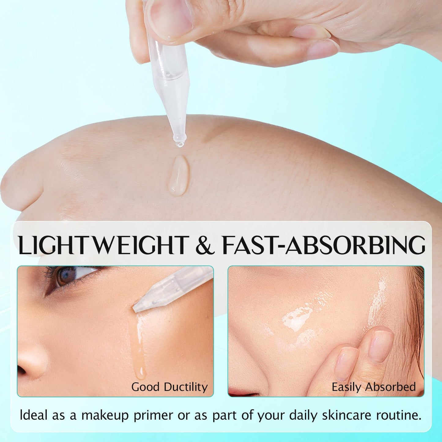 3% Hyaluronic Acid Serum Ultra-Hydrating Vials, 30Pcs Hyaluronic Acid Tubes, Deep Hydration Essence, Anti-Aging Serum for Face Single-Use Vials Skincare, Lasting Moisturizing,Firming Skin