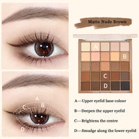 GEEWHILE Nude Eyeshadow Palette, 25 Full Matte Nude Brown Eye Shadow Pallets for Women, Highly Pigmented Brown Tones Eyeshadow Make Up Palettes Long Lasting Waterproof Taupe Pink Brown Eye Pallet