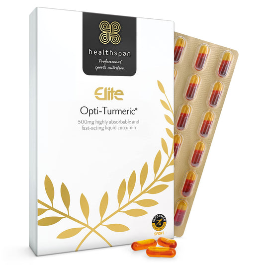 Healthspan Elite Opti-Turmeric 500mg (4 Months' Supply) | Advanced Liquid Curcumin to Support Your Immune & Joint Health | All Blacks Official Partner | Informed Sport Accredited | Vegan
