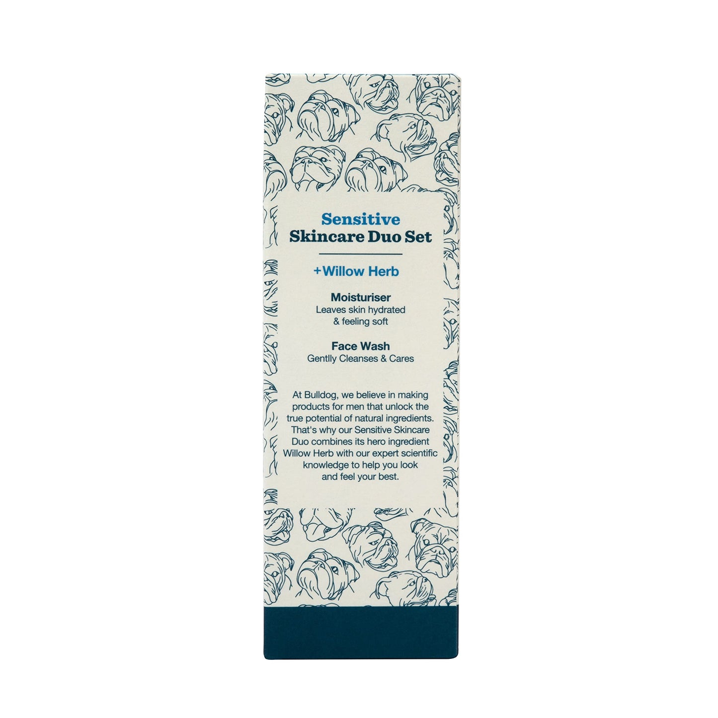 Bulldog Skincare - Sensitive Skincare Duo, Gift Set for Men (x1 Sensitive Moisturiser 100 ml, x1 Sensitive Face Wash 150 ml)