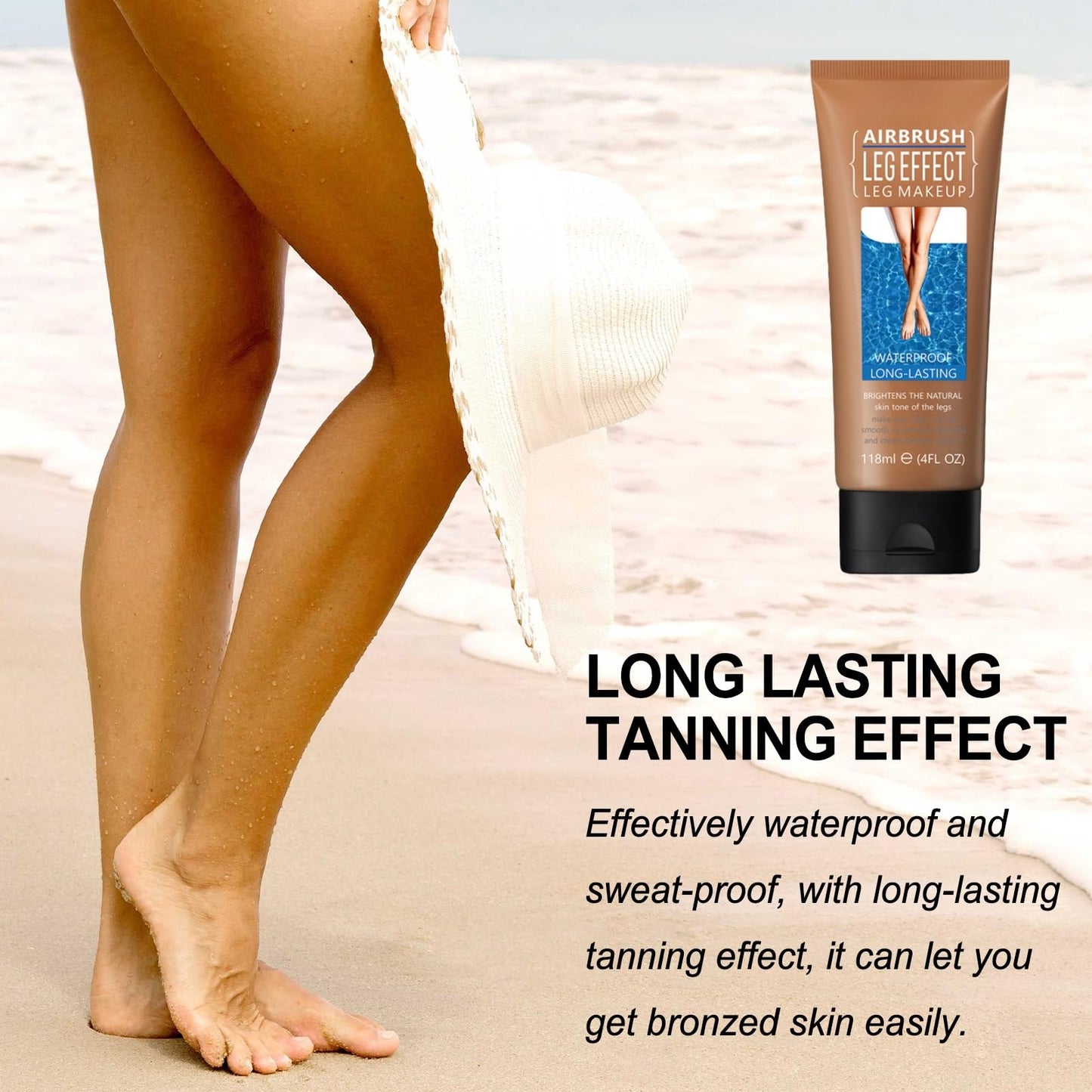 AINxtolm 118ml Colour Corrector Concealer,Leg Makeup Waterproof No Transfer,Leg Makeup,Leg Makeup Lotion,Leg and Body Scar Cover up Makeup,Leg Vein Cover up Makeup,Long Lasting Concealer Full Coverage,03#