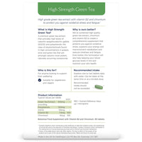 Healthspan Green Tea | High Strength | 90 Tablets | Chromium | Vitamin B2 | 323mg of Polyphenols | 155mg of Catechin Epigallocatechin Gallate (EGCG) | Vegan