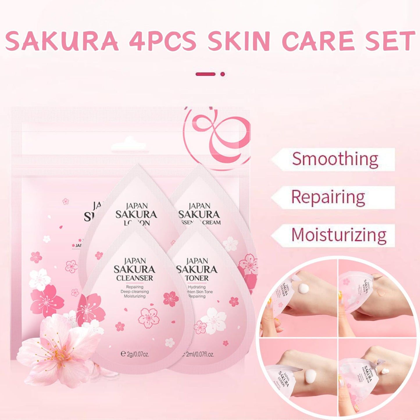 IZBEAUVO 28Pcs Sakura Skincare Gift Set, Refreshing Cherry Blossom Pamper Kit, Sakura Beauty Gift for Women, Japanese Cherry Blossom Skincare Set, Eye Cream, Face Serum & Cream, 5 Hydrating Set & 5 Mud Masks
