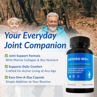 SUPPLEMENT PARADISE ARTHRO MD Plus Joint Support Complex – Marine Collagen, Vitamin C & B3 – Advanced Joint & Cartilage Support Supplement – 60 Capsules – Made in UK – 1 Month Supply