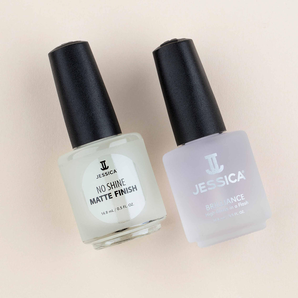 JESSICA Brilliance Top Coat Nail Polish, Quick Dry, High Gloss Finish, Clear, 14.8ml