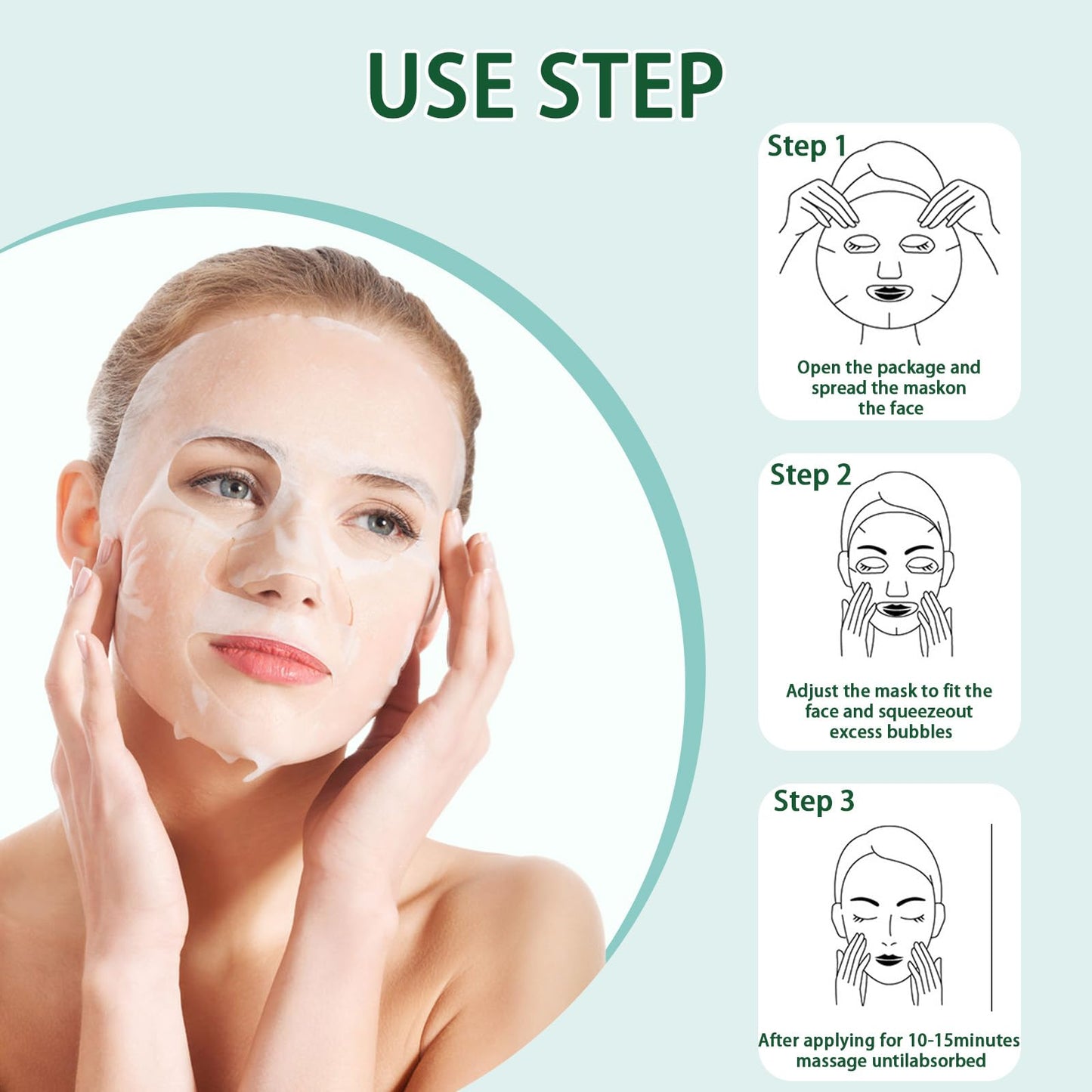 Asheyya 8PCS Kids Face Masks for Girls, Hydrating Nourishing Kids Face Masks for All Skin Types