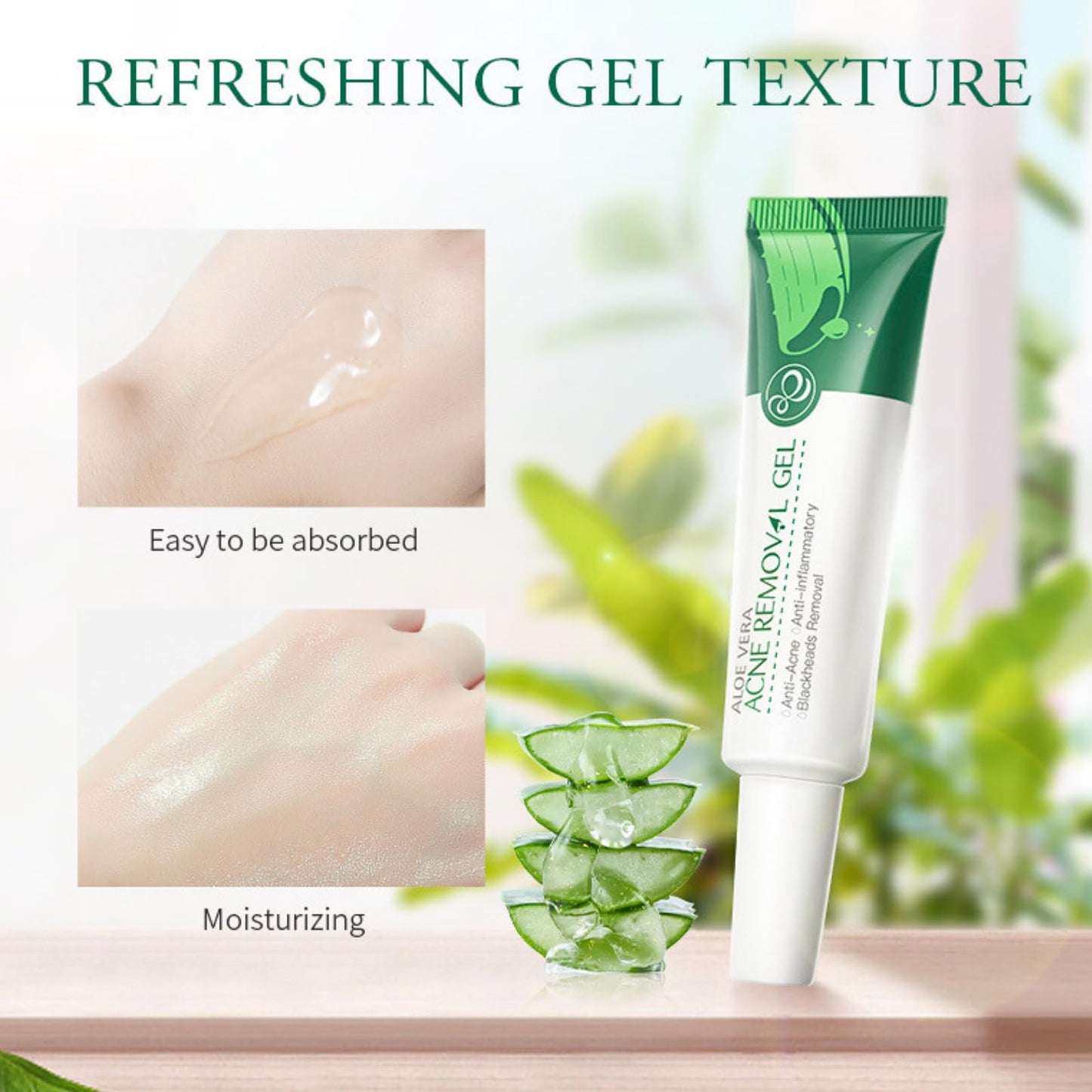 Trendyfave 2pcs Acne Scar Treatment Gel, Acne Aloe Vera Gel For Face, Acne Scar Removal Cream, Aloe Vera Cream For Acne, Pimples, Face Blemishes, Blackheads, Acne Treatment Acne Cream - 20g/0.76oz