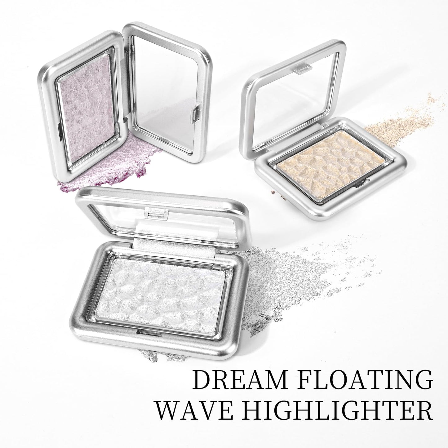 KYDA Highlighter Makeup Palette, Shimmer Highlighter Powder Makeup Palette, Diamond Shine pearl powder with Brush for Body Face -03