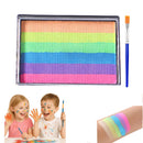 Generic Rainbow Face Paint for Kids - 6 Colors, Safe & Non-Toxic, Quick Drying, Water Soluble, Smudge-Proof, With Built-in Brush for Portable Use(1#)