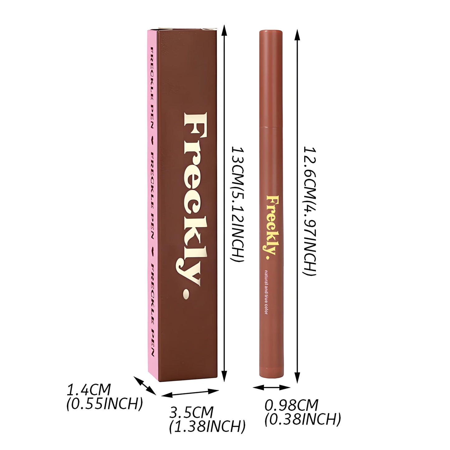 Generic Felt Tip Freckle Stamp – Effortless, Natural-Looking Freckle Tint. Quick-Drying, Waterproof, Long-Lasting Pen. Skin-Friendly Makeup for Faux Freckles. (Dark Brown)