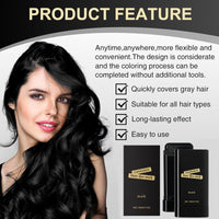 HERBINSOLS Safe and Convenient Comb Hair Dye - Portable Hair Dye Comb for Gray Hair Coverage - Waterproof and Sweat-Proof HairDye Stick - 2 in 1 Instant Hair Colour Stick for Women & Men(Black)