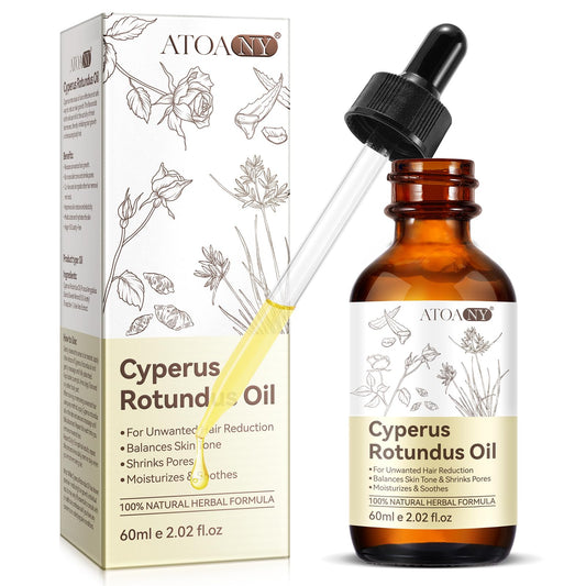 Frovetani Cyperus Rotundus Oil, Natural Cyprus Oil, Reduces Unwanted Body Hair, Smooth Skin & Hair Removal, Reducing Body Hair Growth, Moisturizing & Soothing for All Skin Types, 2.02 oz (2)