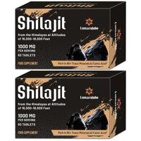 Lumarejebo Shilajit Tablets 30,000mg, 100% Pure Himalayan Shilajit Tablets (1000mg Per Serving), Rich in 85+ Trace Minerals & 60% Fulvic Acid, for Energy and Immune Support (120 Tablets)