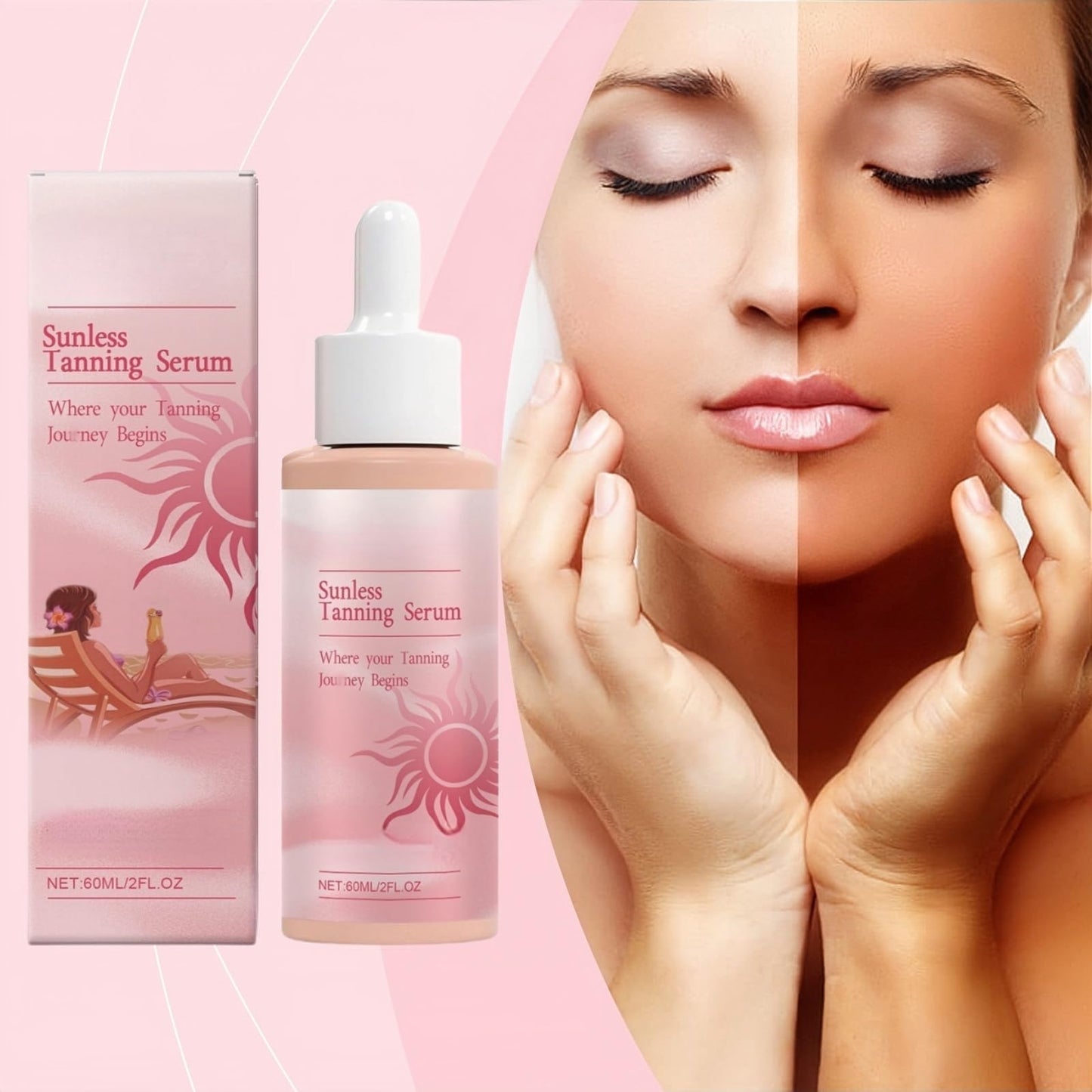 Sunless Tanning Drops,Enhancing Natural Skin Tone without the Sun Damage,for All Skin Types,T-an-ning Dro-ps,Tan-ning Oil,Tanning Moisturiser,T-an-ning Cream,Self Ta-n,Face T-an Dro-ps